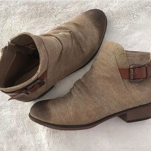 LIGHT brown booties